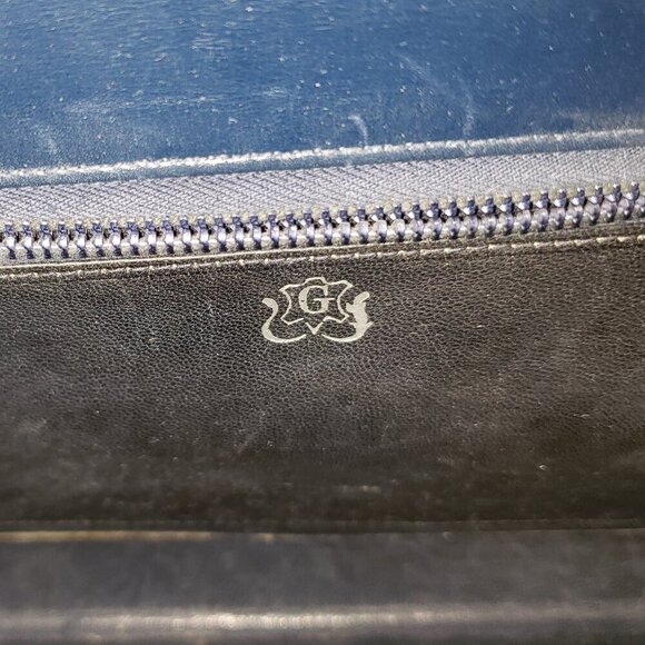 Vintage Blue Leather Top Handle Kelly Bag - Picture 12 of 12